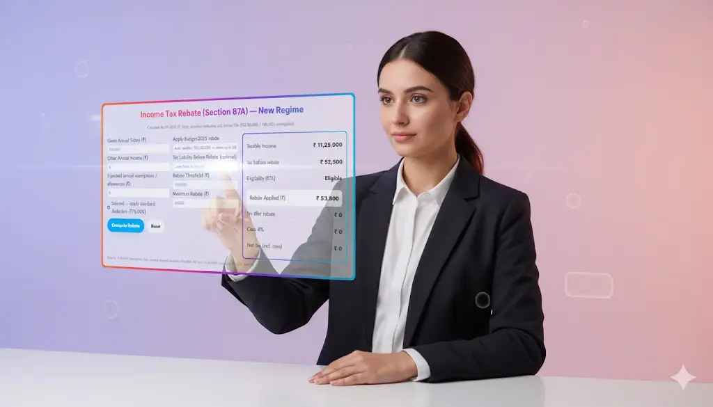 Income Tax Rebate Calculator 1 income tax rebate calculator dashbord user interface