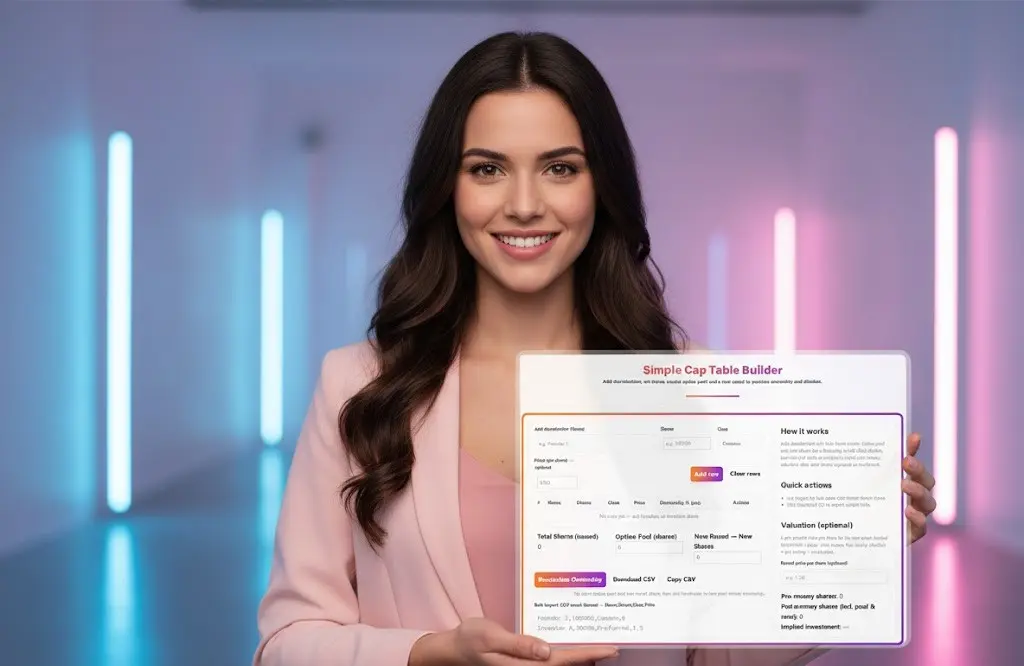 Digital screen displaying the organized financial data within a comprehensive CAP Builder Table
