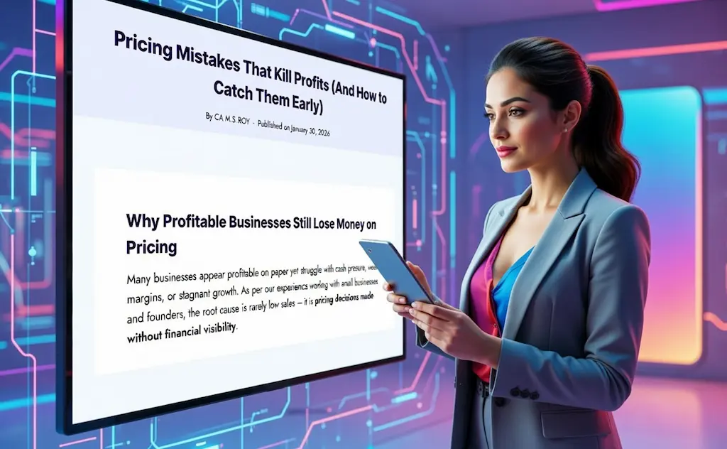 Business pricing errors affecting profit margins and break-even analysis