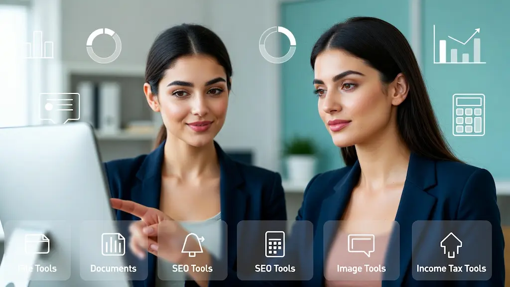 Concept image highlighting integrated tools for documents, automation, and productivity