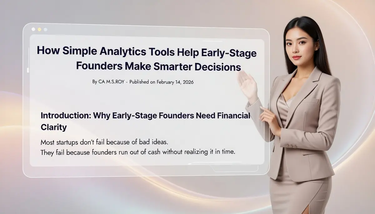 How Simple Analytics Tools Help Early-Stage Founders Make Smarter Decisions 1 Simple analytics dashboard visual explaining burn rate and runway for startup founders