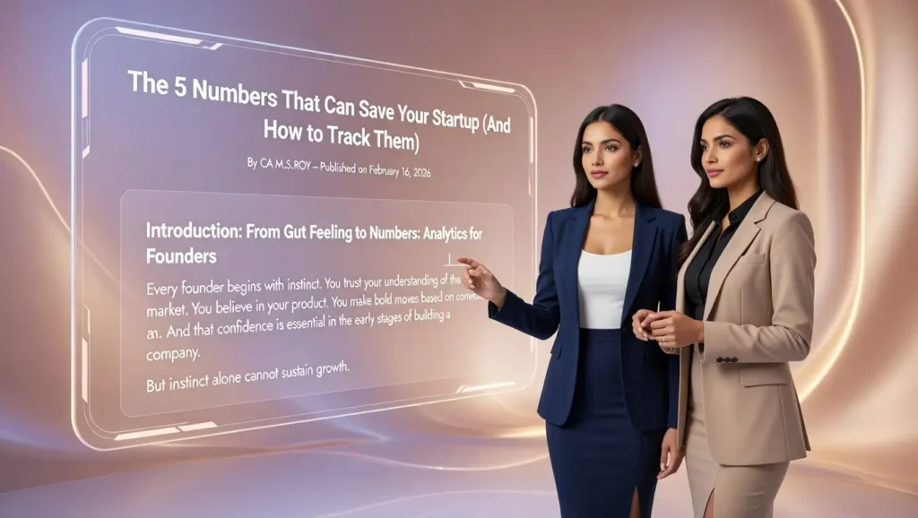 The 5 Numbers That Can Save Your Startup (And How to Track Them) 3 Startup analytics for founders showing 5 Numbers That Can Save Your Startup on presentation screen