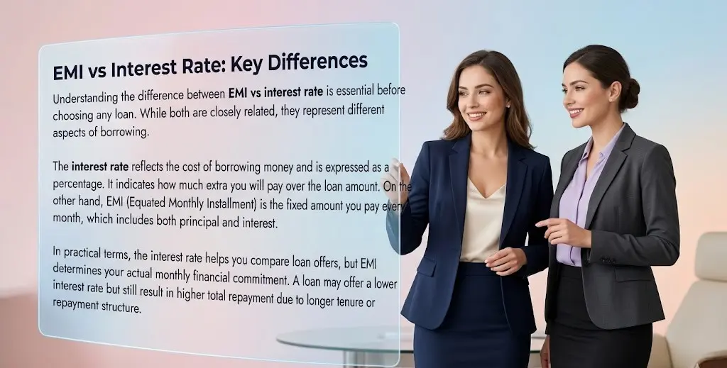 EMI vs Interest Rate: What You Should Really Compare Before Taking a Loan 3 interest rate vs EMI key differences and impact on total loan cost explained