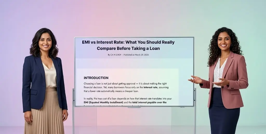 EMI vs Interest Rate: What You Should Really Compare Before Taking a Loan 2 EMI vs interest rate key differences table for loan comparison and financial planning