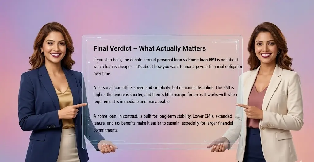 Personal Loan vs Home Loan EMI: Key Differences You Must Know (2026 Guide) 5 personal loan vs home loan EMI final comparison and decision guide