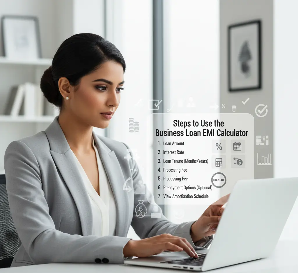 Business Loan EMI Calculator 3 Steps to Use the Calculator