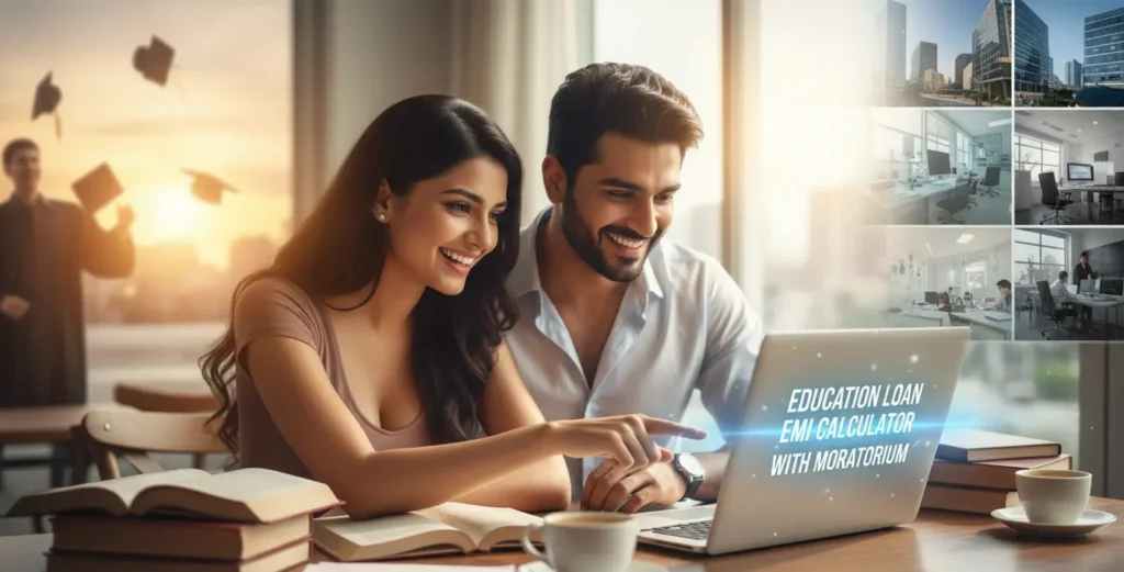 free Education Loan EMI Calculator with Moratorium