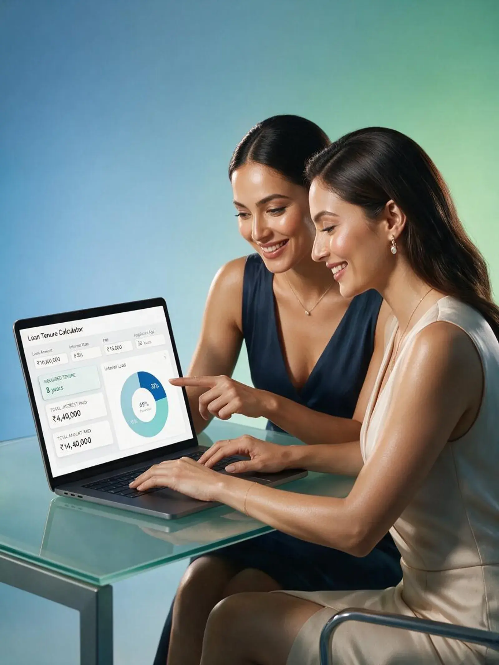 Loan Tenure Calculator (EMI-Based Loan Duration Calculator) 2 Financial advisor explaining smart loan repayment strategies with digital finance dashboard